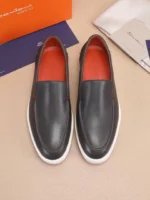 Мужские лоферы Santoni серого цвета, артикул 345080 — фото 2