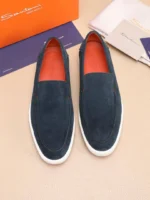 Мужские лоферы Santoni синего цвета, артикул 345084 — фото 2