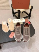 Мужские кроссовки Loro Piana коричневого цвета, артикул 345092 — фото 2