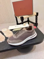 Мужские кроссовки Loro Piana коричневого цвета, артикул 345092 — фото 7