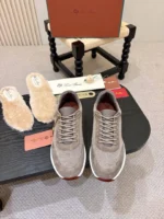 Мужские кроссовки Loro Piana коричневого цвета, артикул 345095 — фото 2