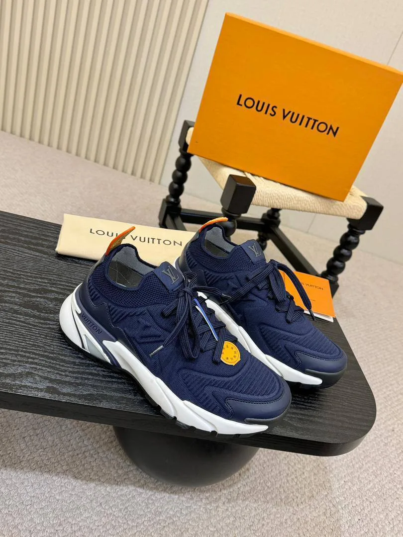 345099_1 Мужские кроссовки Louis Vuitton тёмно-синего цвета, артикул 345099