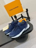 Мужские кроссовки Louis Vuitton тёмно-синего цвета, артикул 345099 — фото 3