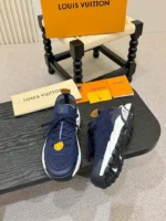 Мужские кроссовки Louis Vuitton тёмно-синего цвета, артикул 345099 — фото 6