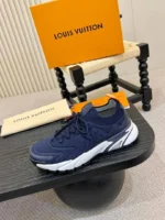 Мужские кроссовки Louis Vuitton тёмно-синего цвета, артикул 345099 — фото 7
