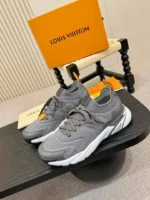 Мужские кроссовки Louis Vuitton серого цвета, артикул 345103 — фото 3