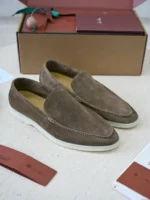 Мужские лоферы Loro Piana коричневого цвета, артикул 345135 — фото 3