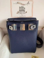 Мужская сумка-слинг Hermes тёмно-синего цвета, артикул 345230 — фото 4