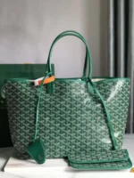 Мужская дорожная сумка Goyard зелёного цвета, артикул 345255