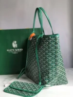 Мужская дорожная сумка Goyard зелёного цвета, артикул 345255 — фото 2