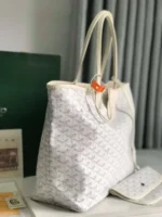 Мужская дорожная сумка Goyard белого цвета, артикул 345259 — фото 4