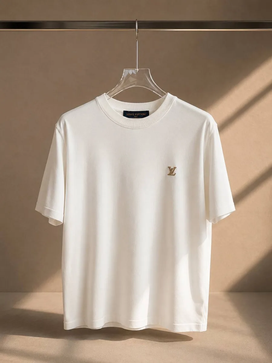 345269_1 Мужская футболка Louis Vuitton белого цвета, артикул 345269