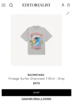 Мужская футболка Balenciaga серого цвета, артикул 345274 — фото 4
