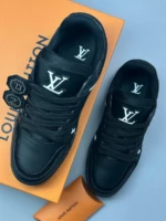 Мужские кеды Louis Vuitton чёрного цвета, артикул 345284 — фото 4