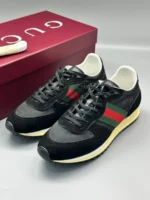 Мужские кроссовки Gucci чёрного цвета, артикул 345292