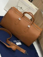 Мужская дорожная сумка Prada коричневого цвета, артикул 345315 — фото 2