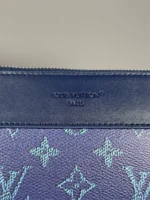 Мужской клатч Louis Vuitton тёмно-синего цвета, артикул 345324 — фото 5