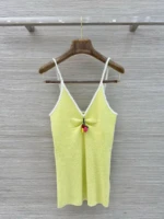 Женская майка Prada жёлтого цвета, артикул 345447