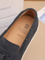 Мужские лоферы Brunello Cucinelli серого цвета, артикул 345459 — фото 6