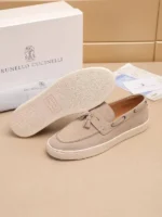 Мужские лоферы Brunello Cucinelli бежевого цвета, артикул 345460 — фото 7