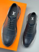 Мужские дерби Louis Vuitton тёмно-синего цвета, артикул 345467 — фото 4