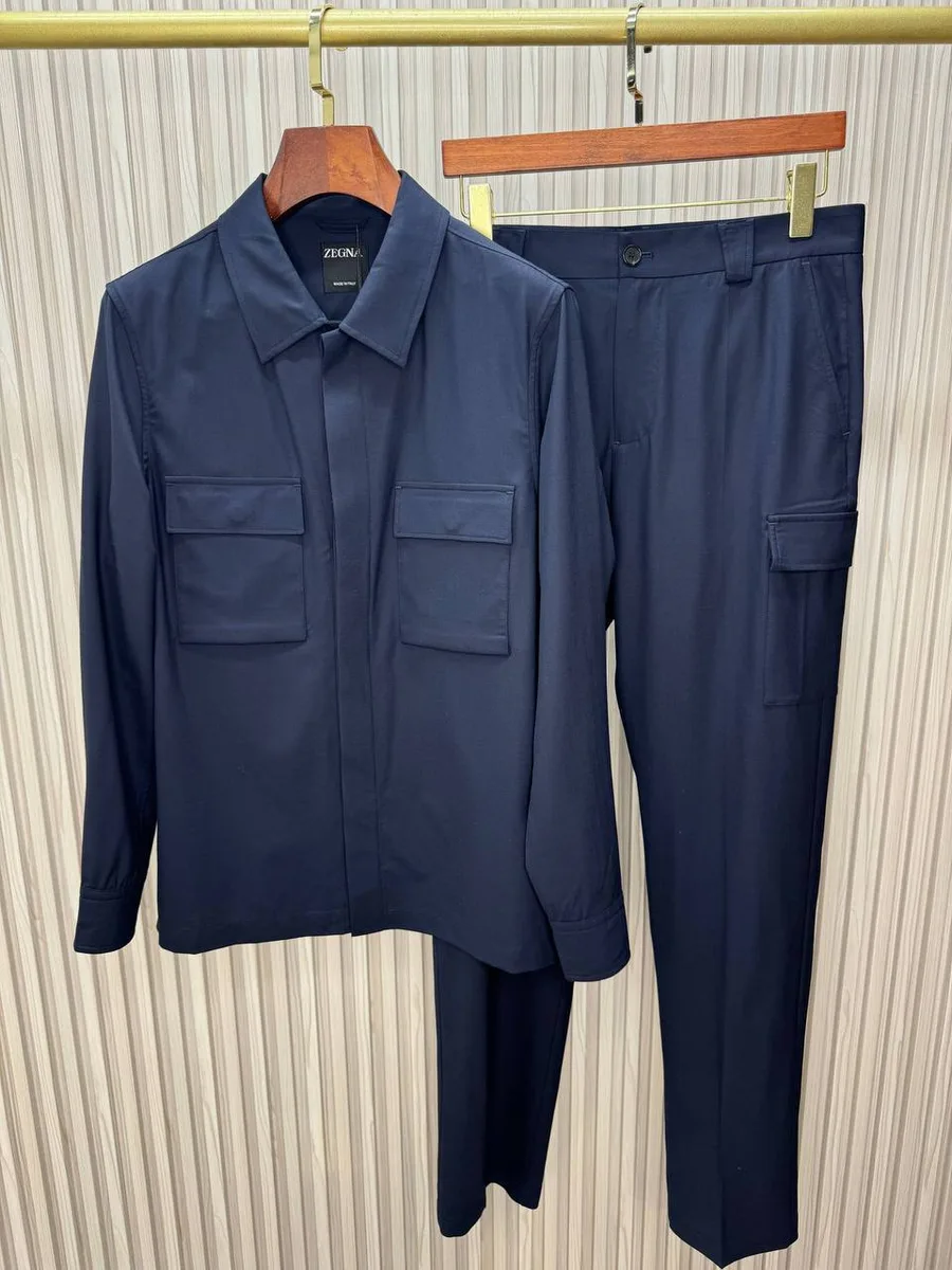 345469_1 Мужской костюм Zegna тёмно-синего цвета, артикул 345469