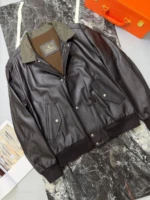 Мужской бомбер Loro Piana коричневого цвета, артикул 345492