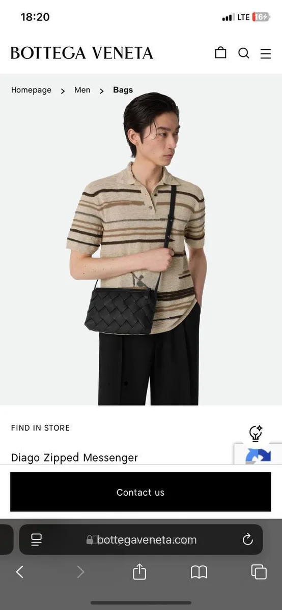 Сумка мессенджер BOTTEGA VENETA — фото 2
