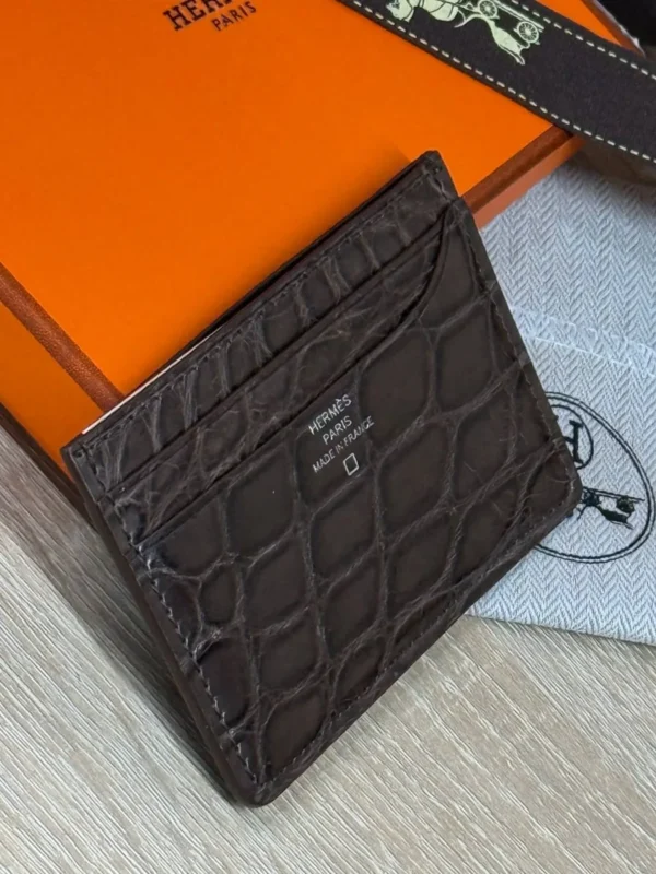 Картхолдер HERMES из натуральной кожи крокодила 🐊 — фото 2