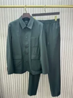 Мужской костюм Zegna зелёного цвета, артикул 345657