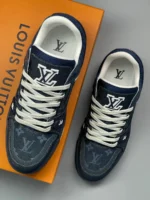 Мужские кеды Louis Vuitton тёмно-синего цвета, артикул 345727 — фото 4