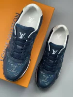 Мужские кроссовки Louis Vuitton тёмно-синего цвета, артикул 345733 — фото 4