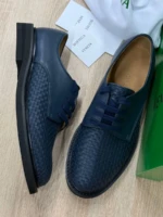 Мужские дерби Bottega Veneta тёмно-синего цвета, артикул 345762 — фото 3