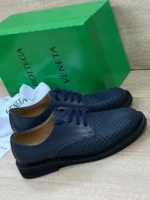 Мужские дерби Bottega Veneta тёмно-синего цвета, артикул 345762 — фото 4