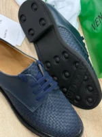 Мужские дерби Bottega Veneta тёмно-синего цвета, артикул 345762 — фото 5