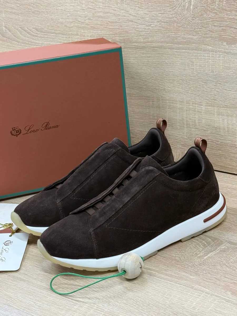 345766_1 Мужские кроссовки Loro Piana коричневого цвета, артикул 345766