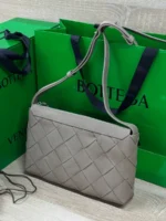 Мужская сумка мессенджер Bottega Veneta серого цвета, артикул 345773 — фото 2