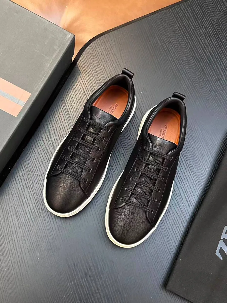 345793_1 Мужские кеды Zegna чёрного цвета, артикул 345793