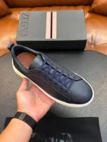 Мужские кеды Zegna тёмно-синего цвета, артикул 345794 — фото 3