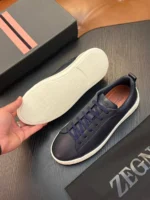 Мужские кеды Zegna тёмно-синего цвета, артикул 345794 — фото 4