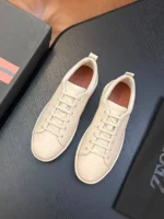 Мужские кеды Zegna белого цвета, артикул 345795