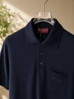 Мужское поло Gucci тёмно-синего цвета, артикул 345802 — фото 3