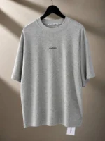 Мужская футболка Acne Studios серого цвета, артикул 345806