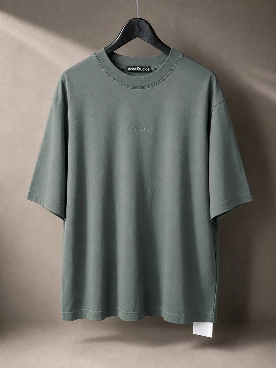 345808_1 Мужская футболка Acne Studios голубого цвета, артикул 345808
