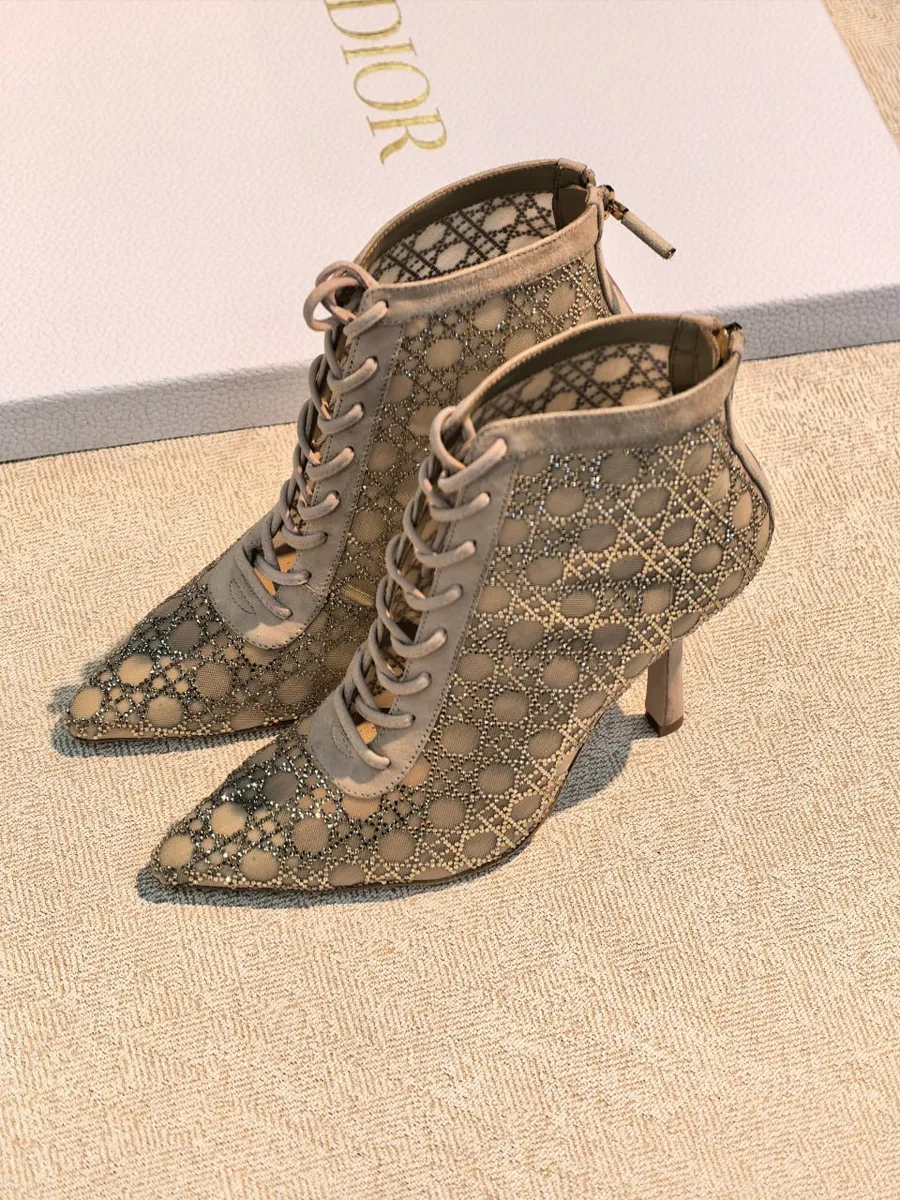 345841_1 Женские ботильоны Dior бежевого цвета, артикул 345841