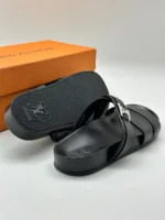 Мужские шлепанцы Louis Vuitton чёрного цвета, артикул 345911 — фото 5