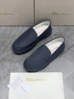 Мужские лоферы Santoni тёмно-синего цвета, артикул 345931 — фото 2
