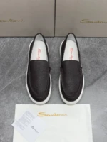 Мужские лоферы Santoni коричневого цвета, артикул 345935 — фото 3