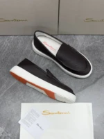 Мужские лоферы Santoni коричневого цвета, артикул 345935 — фото 4