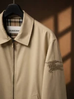 Мужская ветровка Burberry бежевого цвета, артикул 345946 — фото 3